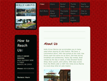 Tablet Screenshot of hollygrovemarina.com